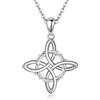 JERWLI Nodo della strega Nudo De Bruja, collana in argento Sterling 925, con nodo di strega