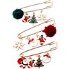 VALICLUD 3pezzi Spilla Di Natale Da Spilla Da Balia Accessorio Per Abbigliamento Design Tema Natale Ligante Decorazioni Pendenti Facile Da Indossare Lega