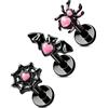 OUFER 16G Halloween Helix Orecchino 3 Pezzi Ragni Ragnatele Pipistrelli Cartilagine Piercing Gioielli 316L Acciaio Chirurgico Conch Tragus Labret Labbro Stud 6mm