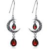 VONALA Orecchini a forma di luna da donna, in argento Sterling 925, con pendente a forma di luna celtica, smeraldo, ametista, rubino, zaffiro, rosa, peridoto, acquamarina, citrino, nero, topazio