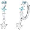 Prinzessin Lillifee Orecchini a cerchio per bambine in argento Sterling 925, con zirconi sintetici, forniti in una confezione regalo per gioielli