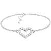 Sofia Milani - Bracciale da Donna in Argento 925 - con Pietra Zircone - Ciondolo a Cuore - 30086