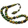 Perlin Tesbih - Collana da preghiera con 33 perline, in acrilico, Misbaha, Subha, Tasbih, Tespih, con imame decorato dalla Turchia, 34,5 cm