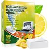 Waymaytecy 100 Fogli per Limone Lavastoviglie Biologici, Rapida Solubile, Pulizia, Foglie Sostenibili per Lavastoviglie Come Alternativa Alle Pastiglie, Pulizia Potente, Pulizia, Brillantezza