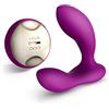 LELO Hugo Stimolatore Prostatico da uomo, Deep Rose, telecomandato - Massaggiatore Prostatico con doppi motori - Vibratore Anale