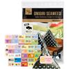 Generic Involucri di alghe coreane per palline di riso Onigiri triangolari, 40 fogli + 48 simpatici adesivi sigillanti con personaggi - Alghe Onigiri tostate due volte, Nori, Sushi, Easy Cook, cibo coreano
