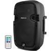 Pyle Altoparlante attivo Bluetooth da 8 pollici - Altoparlante palcoscenico con microfono, subwoofer bassi potenti, amplificatore integrato USB/MP3 - altoparlante portatile DJ, festa, evento e studio