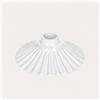 KeyHome Store Paralume in Ceramica Bianco con Bordo Bianco Ø.20 cm