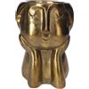 KeyHome Store Vaso Testa Grande in Resina Oro Brillante H.30cm