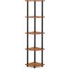 Furinno Ripiano Angolare a 5 Livelli Light Cherry/Black 5 livelli