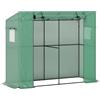 Outsunny Serra Outsunny con porta scorrevole e 2 finestre, serra in acciaio resistente all'inverno, serra per balcone, giardino, serra per pomodori con protezione UV 200x76x170 cm Serra per pomodori, ortaggi,