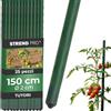 STREND PRO Tutori da Giardino 150 cm, Set da 25 | Ø 20 mm, Acciaio Rivestito in Plastica, Verde | Per Pomodori e Fagioli