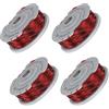 MAOZHOU Bobina di filo per decespugliatore, 4 pezzi Φ1,5 mm 11 m FLY047 510747890, bobina di ricambio per Flymo Contour Power Plus Cordless, Cordless Contour XT / 500XT, Sabre Trim