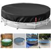 VniYors - Copertura per piscina rotonda da 4,6 m, copertura per vasca idromassaggio, tecnologia solare per piscine fuori terra, impermeabile e antipolvere, con coulisse e chiodi a terra, nero