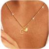 Rajputana Collana Con Iniziale Cuore Collana Donna Oro Regalo Compleanno | Collana Donna Oro Collana Con Nome Collana Con Lettera Initial Gold Necklace For Women Jewellery Regalo Donna Compleanno