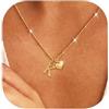 Rajputana Collana Con Iniziale Cuore Collana Donna Oro Regalo Compleanno | Collana Donna Oro Collana Con Nome Collana Con Lettera Initial Gold Necklace For Women Jewellery Regalo Donna Compleanno