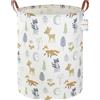NTAOHAMPER Cesto portabiancheria per bambini, cesto portabiancheria impermeabile, per camera da letto, cesto organizer per vestiti, scatola per giocattoli, decorazione per la stanza (animale)