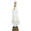 Toccare Statua dipinta a mano della Madonna di Fatima, realizzata a Fatima (44,5 cm, occhi dipinti)