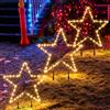 SALCAR Set di 6 stelle da 90 cm, 240 LED, luce bianca calda, illuminazione | Grande illuminazione natalizia a forma di stella, con picchetto, resistente alle intemperie, elegante illuminazione