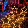SALCAR Set di 6 stelle da 90 cm, 480 LED, luce bianca calda, illuminazione | Stella luminosa XXXL, in robusto telaio in metallo, illuminazione esterna natalizia per esterni, decorazione natalizia per