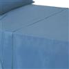 LOLAhome Lenzuolo sopra Blu cotone/poliestere classico Letto da 135 cm - LOLAhome