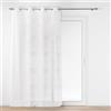 Douceur d'Intérieur, tenda trasparente con occhielli (140 x 240 cm) Janice, bianco, effetto lino operato