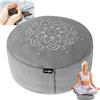 Yes4All Cuscino da meditazione Zafu, cuscino da pavimento, in schiuma e imbottitura in grano saraceno, motivo con mandala, per yoga e meditazione su pavimento
