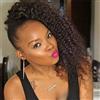 colorful panda Colorfulpanda Ponytail Extension treccia coda di cavallo, capelli ricci con cordino, capelli sintetici lunghi e naturali, marrone scuro, Afro Kinky, ponytail ricci, da donna, 40 cm