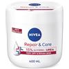 NIVEA Repair and Care Advanced Repair Body Cream, 400 ml | Crema idratante con urea e glicerina, profondamente idratante per pelle extra secca, 72 ore di umidità per corpo, viso e mani