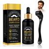 Byhsoep Olio Barba,Kit Per La Crescita Della Barba,Olio Per La Crescita Della Barba | con Beard Rullo, Olio Barba Uomo, Stimola la Crescita di Barba e Capelli, un Regalo per i Papà Degli Uomini