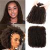 PORSMEER Afro Kinky Curl Bulk - Capelli veri capelli umani, 8 pollici, 30 g, confezione da 100% capelli veri per dreadlocks & Loc Extension Faux locs, intrecciare, tessere e candeggiare (nero naturale