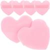 Amosfun Piumino Cipria a Cuore Rosa, Morbido, Piccolo, 6 Pezzi | Flanella Soffice, per Fondotinta e Correttore, Uso Professionale e Lavoro, per Ragazze e Donne