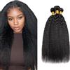 Gsoroel Yaki - Parrucca brasiliana vergine da donna, capelli umani lisci #1B, colore nero naturale, con perdita minima per capelli da donna, 30,5 cm, 30,5 cm, 30,5 cm