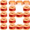 Chway 18 Bobine di Ricambio per decespugliatore, compatibili con decespugliatore Worx, 45,7 m, 0,165 cm, WA0010 e WA6531, Copertura per Bobina, Adatte per mangiatore di Erbacce Worx (15 Bobine per