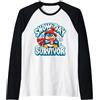 Snow Day Survivor Winter Penguin Humor Snow Day Survivor Funny Penguin Hot Cocoa Winter Maglia con Maniche Raglan