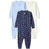 Amazon Essentials Pigiama Senza Piedi a Costine, Confezione da 3 Unisex - Bambini e ragazzi