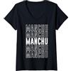 Manchu Apparel Donna Manciù Maglietta con Collo a V