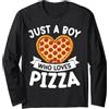Funny Pizza Gifts Men Women Pizza Lover Solo Un Ragazzo Che AMA la Pizza Maglia a Manica