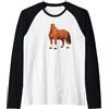 Funny Horse Lovers Halloween Humor Costume da Cavallo di Halloween Maglia con Maniche Raglan