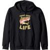 Kawaii Triangle Trout-Door Life Kawaii, Gioco di Parole da Pesca alla Trota Arcobaleno Felpa con Cappuccio