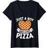Funny Pizza Gifts Men Women Pizza Lover Donna Solo Un Ragazzo Che AMA la Pizza Maglietta con Collo a V
