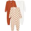 Amazon Essentials Pigiama Senza Piedi a Costine, Confezione da 3 Unisex - Bambini e ragazzi