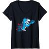 The Smurfs Donna Puffi Halloween Vampiro Puffo Morso di Sangue Mostro Tendenza Maglietta con Collo a V