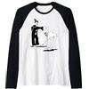 Clown Ghost Dark Halloween Clothing Co Pagliaccio Fantasma Vintage Spettrale Cartone Animato Danza Halloween Maglia con Maniche Raglan