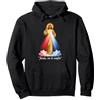 Divine Mercy Devotional Art Co Illustrazione cattolica di Jesus En Ti Confio Divina Misericordia Felpa con Cappuccio