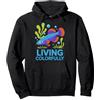 Vibrant Ocean Studio Design colorato con Pesci viventi - Vivace Arte oceanica Felpa con Cappuccio
