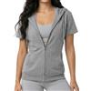 GIVON Casual Comfort Short-Sleeve Zip Hoodie Felpa con Cappuccio Donna | Giacca con cappuccio casual, abbigliamento quotidiano per tutte le stagioni, tasca frontale a marsupio