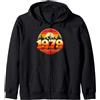 Retro Mountain Year 1979 Retro Montagna Tramonto Vintage Anni Settanta Compleanno Art Felpa con Cappuccio