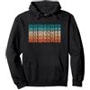Retro USA City State Color Souvenir Vintage Retro 70s Milwaukee Vintage Distressed Typographic Felpa con Cappuccio