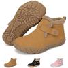 HICKMONBER Bambini Barefoot Stivali Invernali Bambini Stivali da Neve Antiscivolo Ragazzi Ragazze Mid Trekking Shoes,con Imbottitura,Suola Zero Drop,Comode,Leggere,GR.27-37